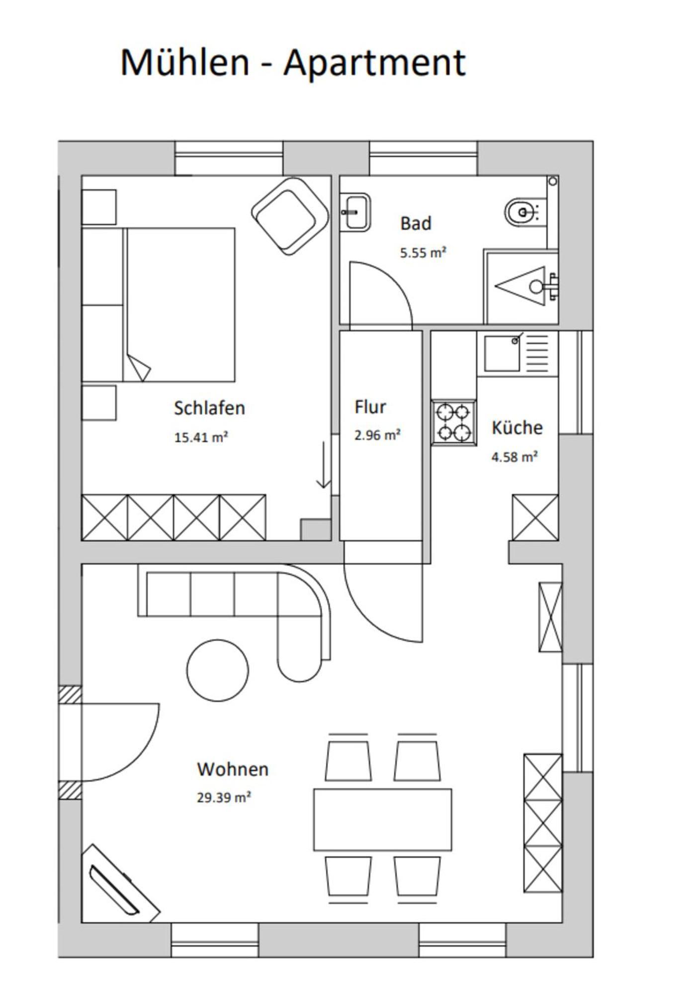 Muehlen-Apartment Im Herrenhaus Rheinblick ซานเทน ภายนอก รูปภาพ